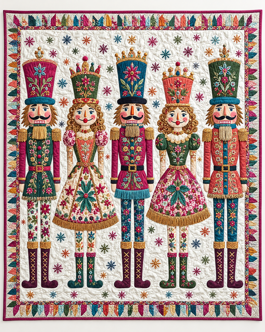 Whimsical Christmas Nutcrackers TD101026545 Quilt Blanket