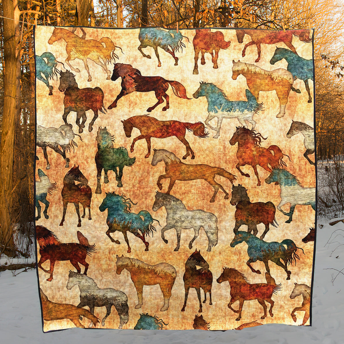 Wild Horses CLM3110328 Art Quilt