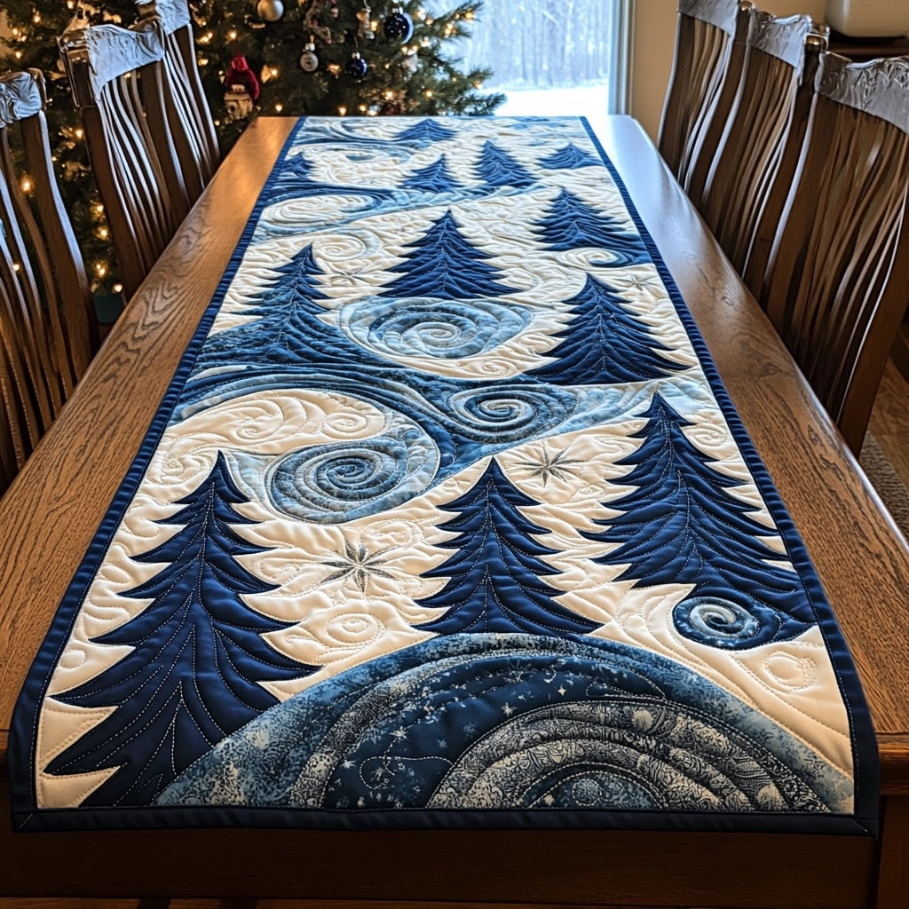 Winter Pine Forest TAI041124646 Quilted Table Runner