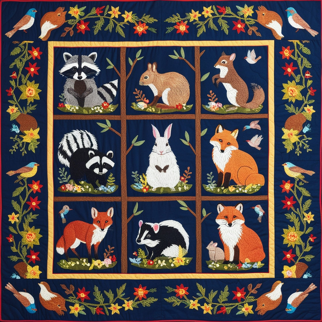 Woodland Whimsy NTA151024255 Quilt Blanket