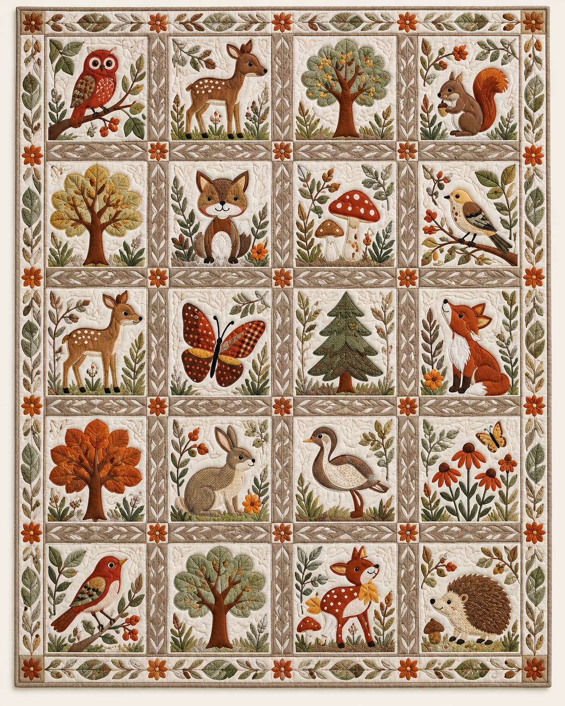 Woodland Animal TD101026561 Quilt Blanket