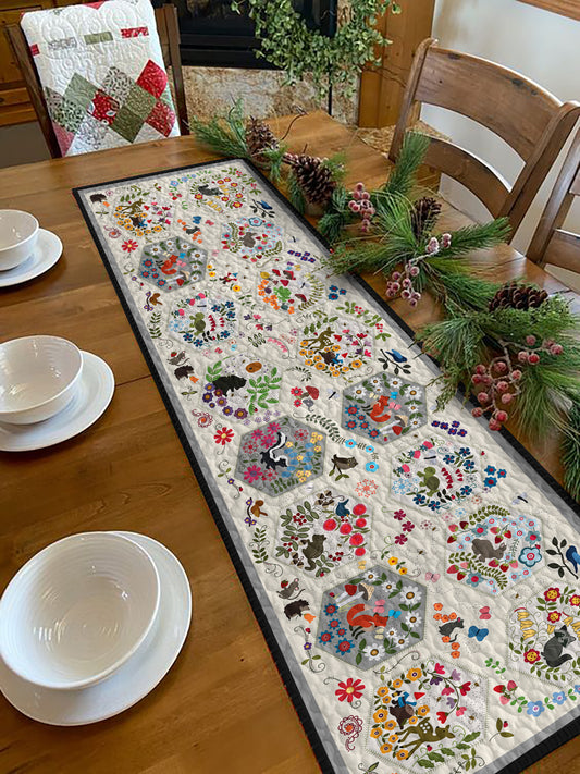 Woodland Whimsy CLA1410621QTR Quilted Table Runner