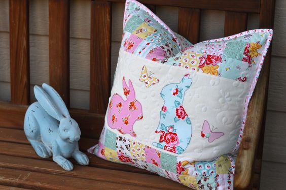 Bunny CLA080424092 Quilted Pillow Case