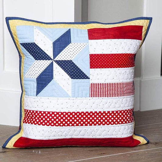 Patriotic Star And Stripes CLA080424149 Quilted Pillow Case