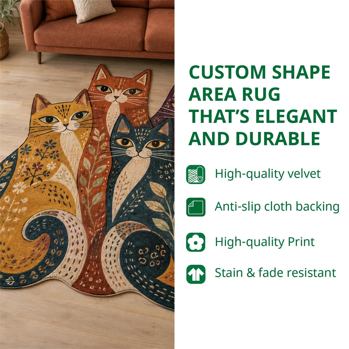 Butterfly Scatter TD131026208 Custom Shape Area Rug