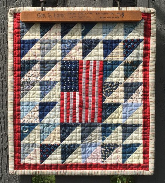 Patriotic Flag CLDY180624113 Quilted Placemats