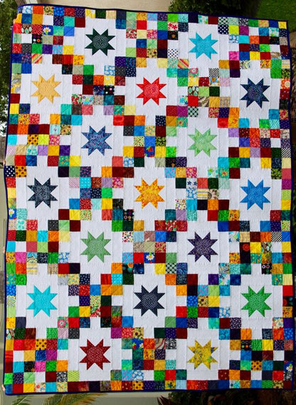 Double Irish Chain Barn Star Pattern CL140662 Art Quilt