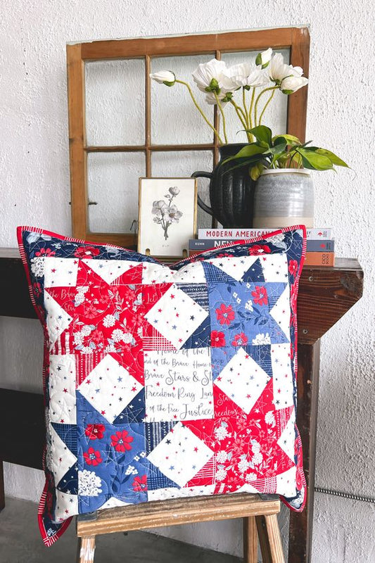 Patriotic Star CLA080424171 Quilted Pillow Case