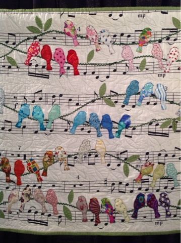 Bird Music CLA2810042Q Art Quilt