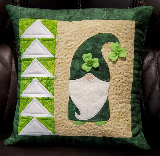 St Patricks Day Gnome CLA080424098 Quilted Pillow Case