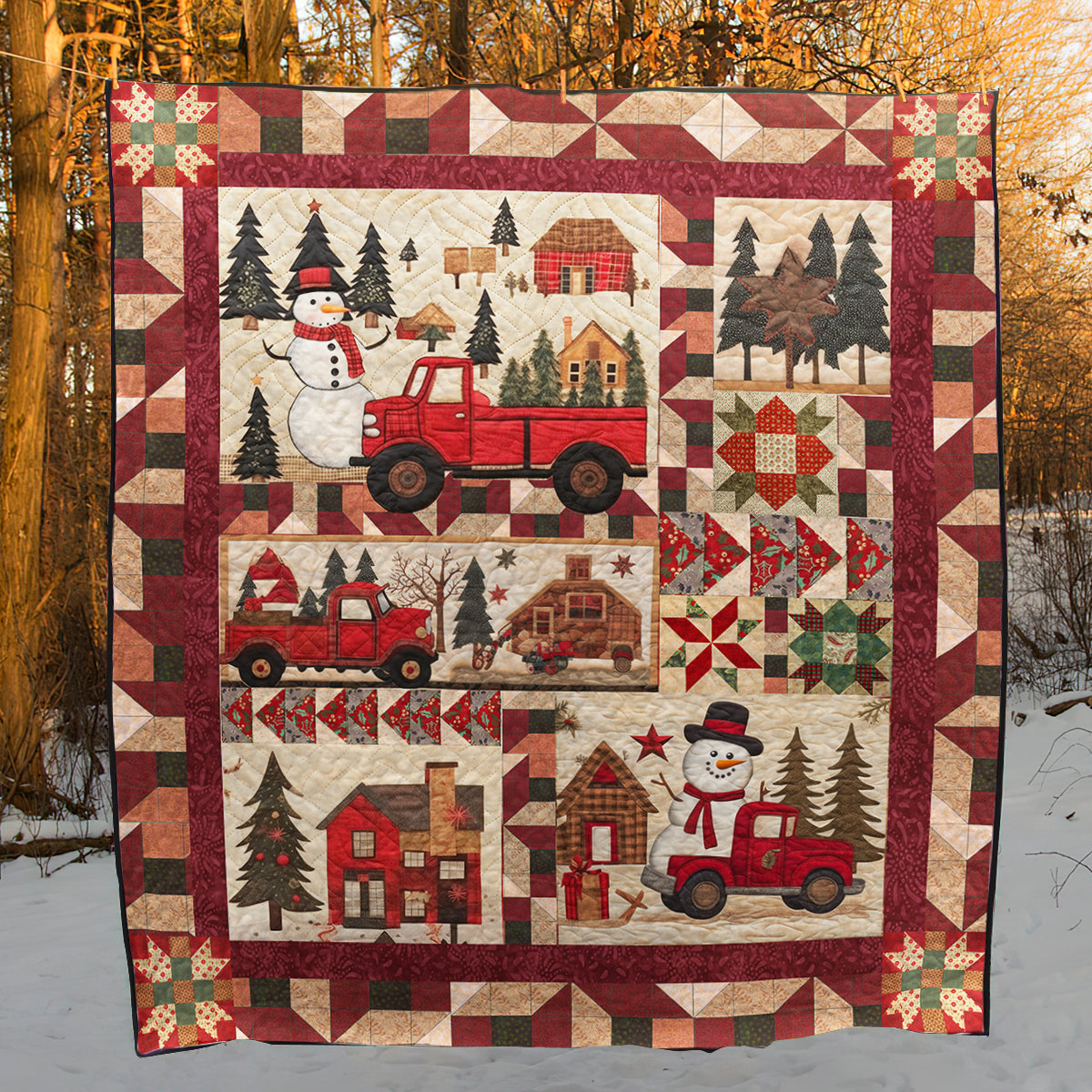 Christmas Snowman TL05102305 Quilt Blanket