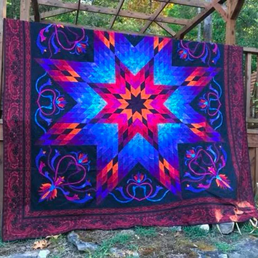 Native American Inspired Star CLA2810352Q Art Quilt