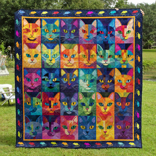 Colorful Cat TL09102304 Quilt Blanket