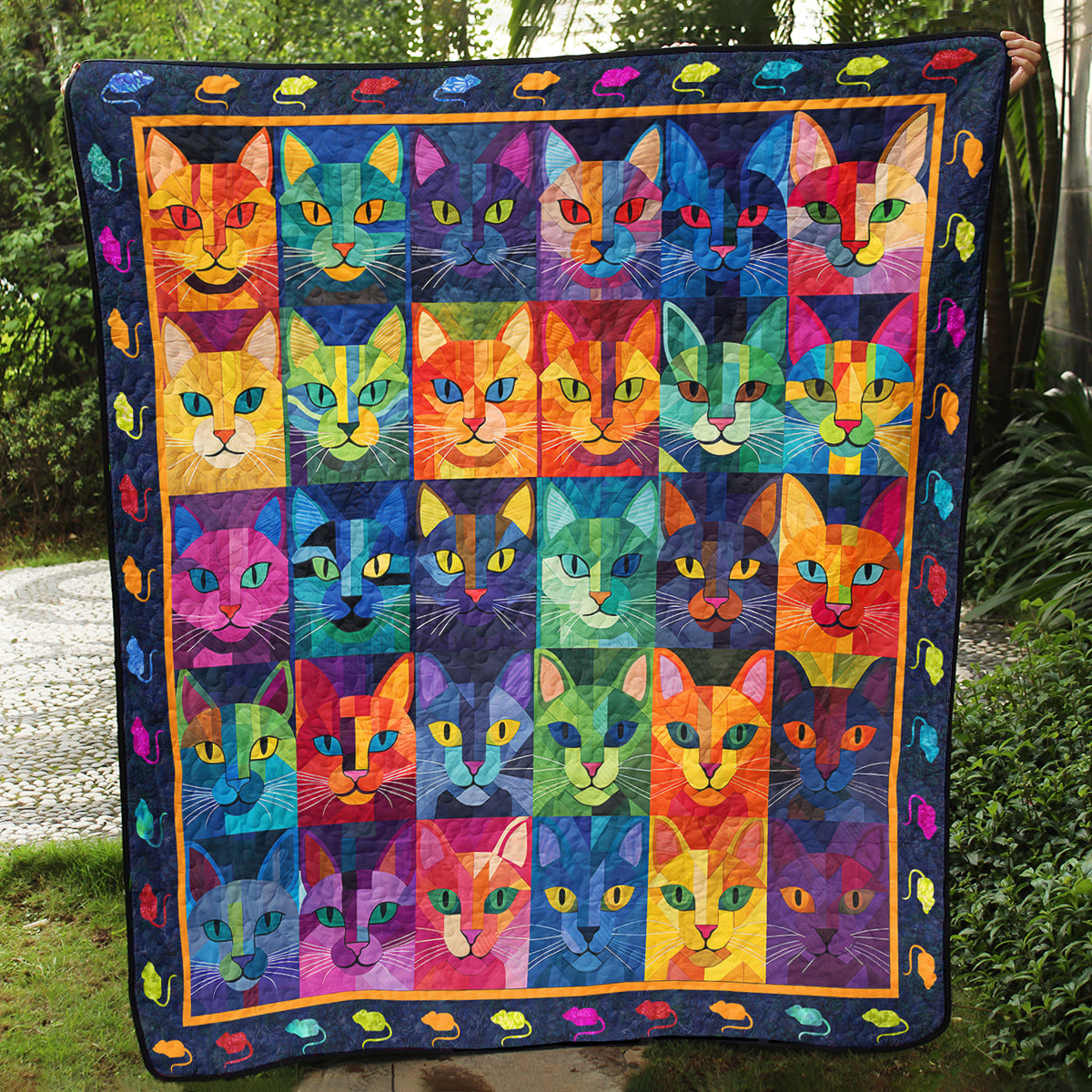 Colorful Cat TL09102304 Quilt Blanket