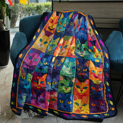 Colorful Cat TL09102304 Quilt Blanket