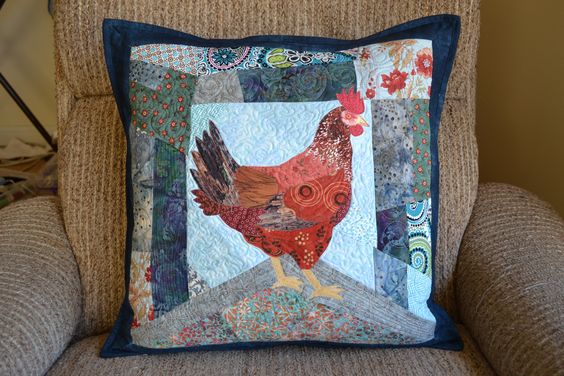 Rooster CLA080424190 Quilted Pillow Case