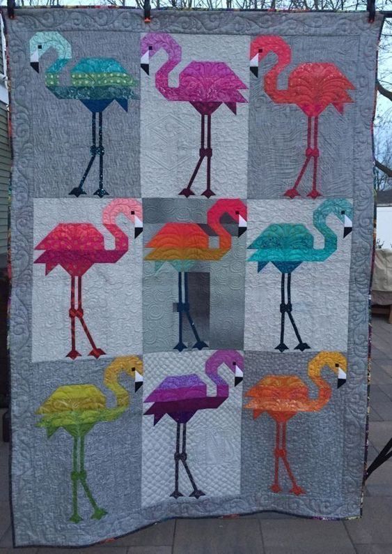 Flamingo CLA1210140Q Art Quilt