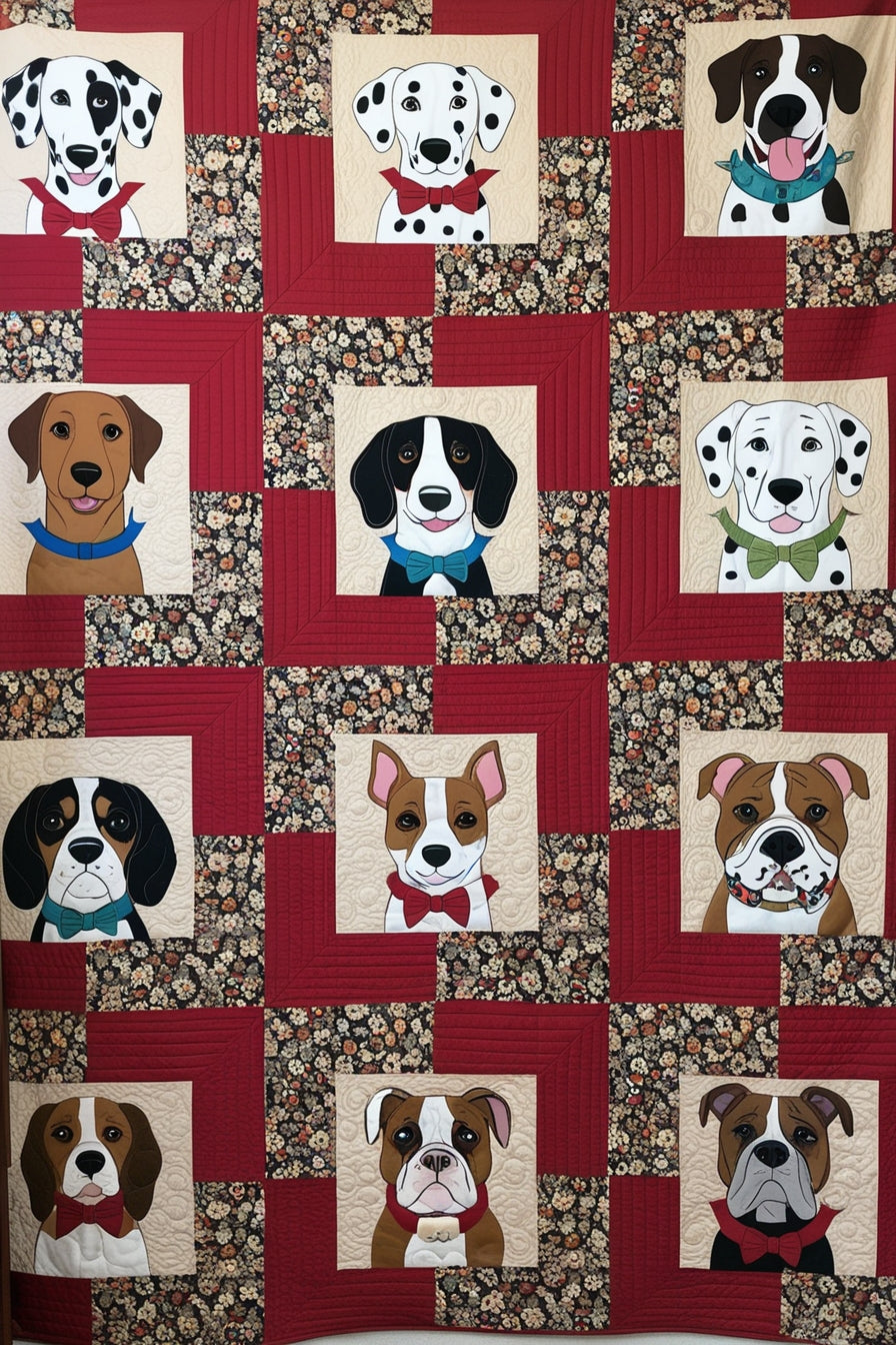 Dogs CLA2810204Q Quilt Blanket