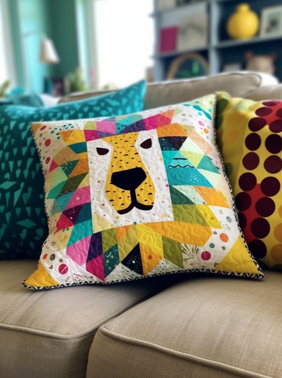 Lion CLA080424110 Quilted Pillow Case