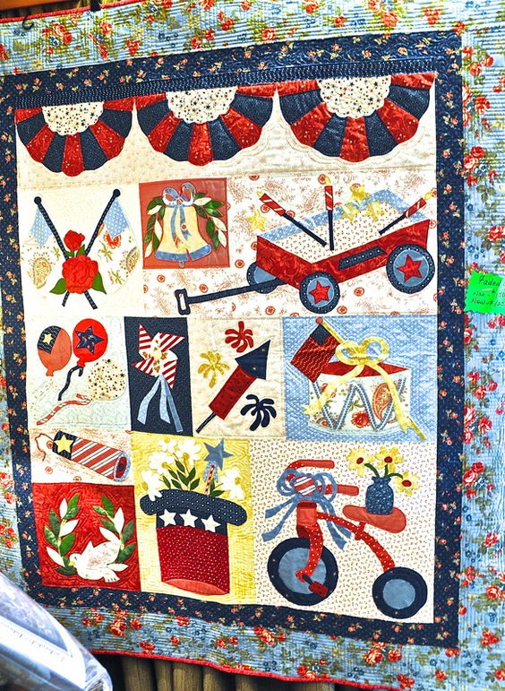 Patriotic CLDY040724101 Quilt Blanket