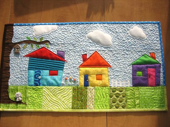 Houses CLDY180624148 Quilted Placemats