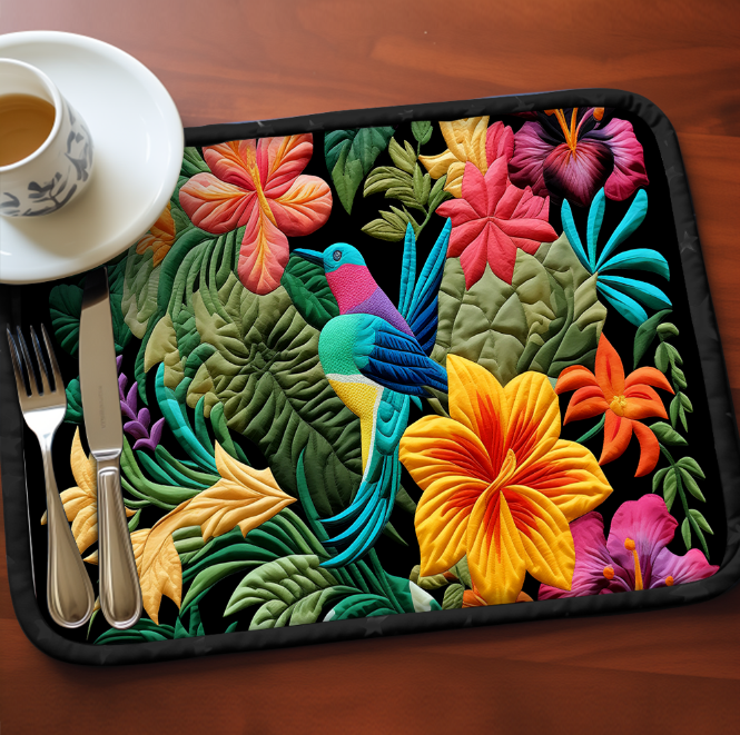 Flower Garden TAI201223056BL Quilted Placemats