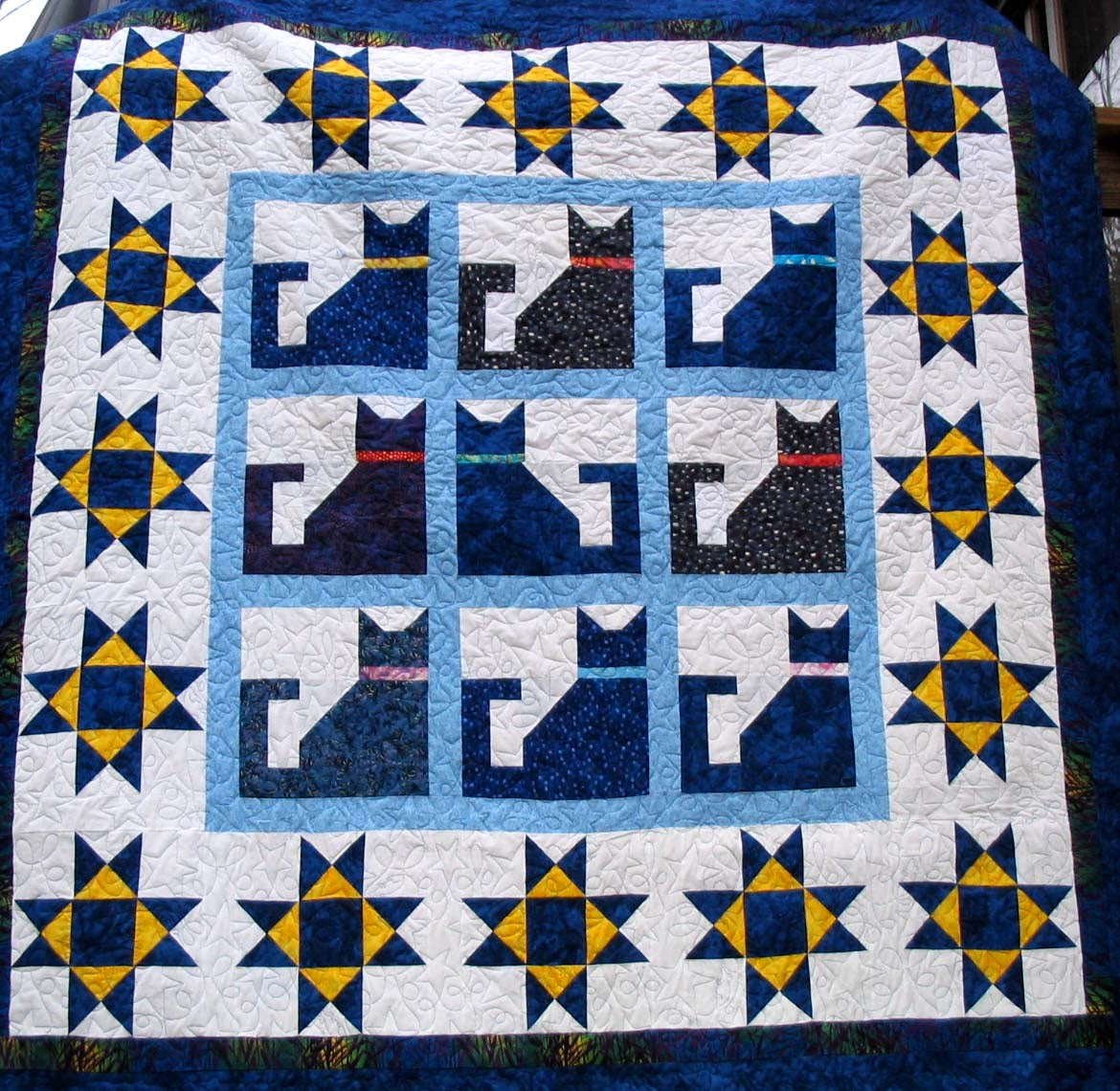 Cat CLDY040724082 Quilt Blanket