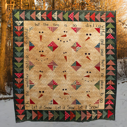 Christmas Snowman CLA11110463Q Quilt Blanket