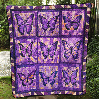 Purple Butterfly TL09102306 Quilt Blanket