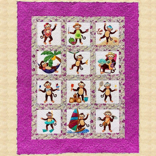 Monkey CLDY040724130 Quilt Blanket