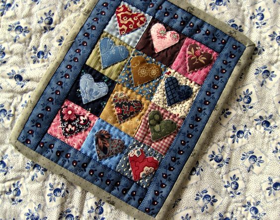 Heart CLA120324152 Quilted Placemats