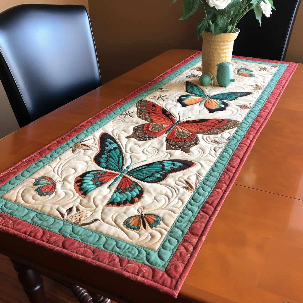 Butterfly TAI13122343 Quilted Table Runner