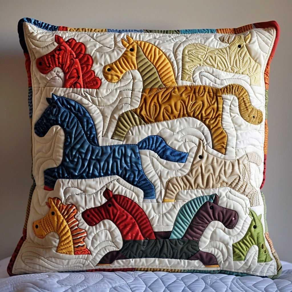 Horse TAI060324263 Quilted Pillow Case