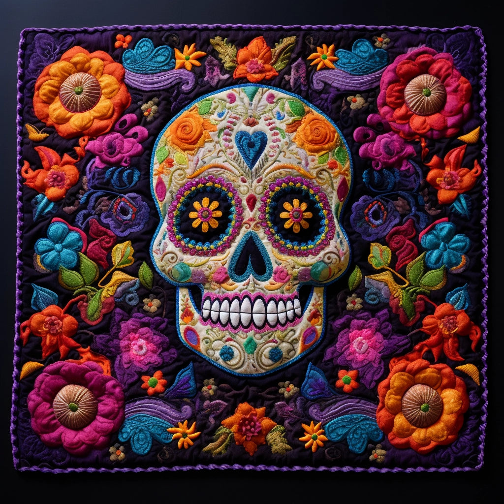 Sugar Skull TAI260224198 Quilted Placemats