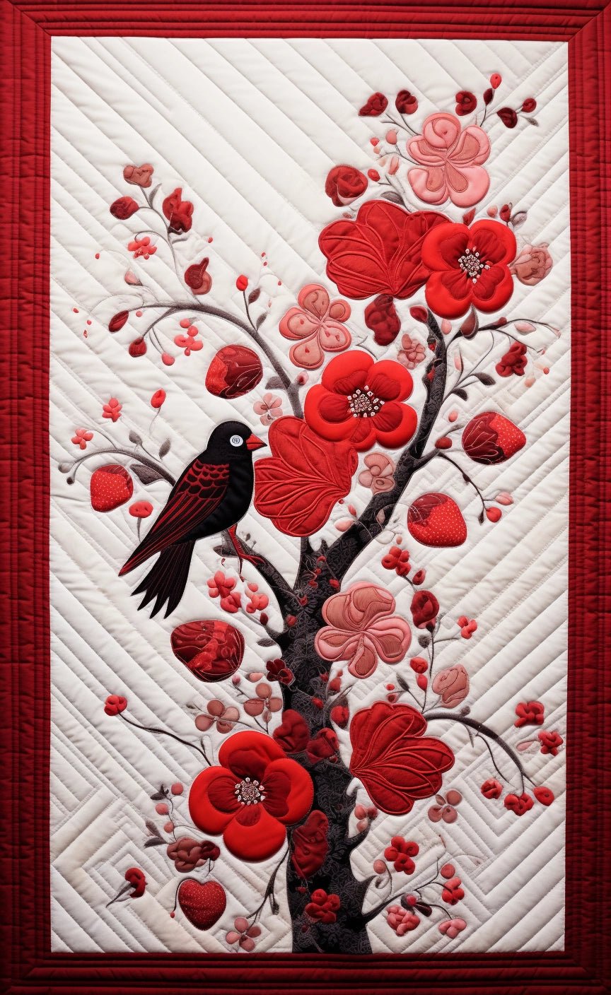 Bird TAI260224402 Quilted Table Runner