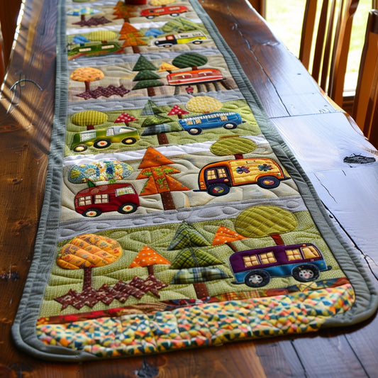 Camping Caravan TAI020324009 Quilted Table Runner