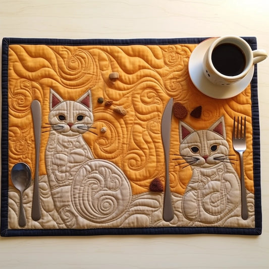 Cat TAI30112304 Quilted Placemats