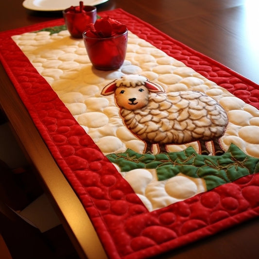 Sheep TAI060123120 Quilted Table Runner