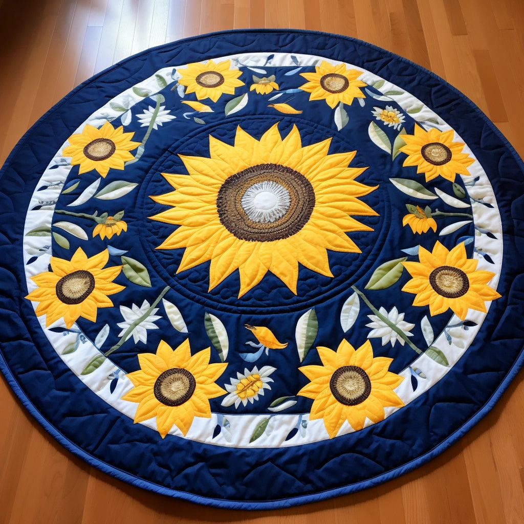 Sunflower TAI221223105 Quilted Round Mat