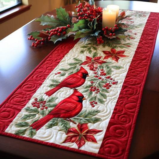 Christmas Cardinal TAI24112308 Quilted Table Runner