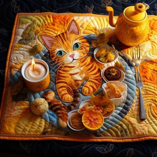 Cat TAI040124220 Quilted Placemats