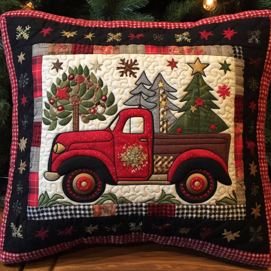 Christmas Truck TAI060324129 Quilted Pillow Case