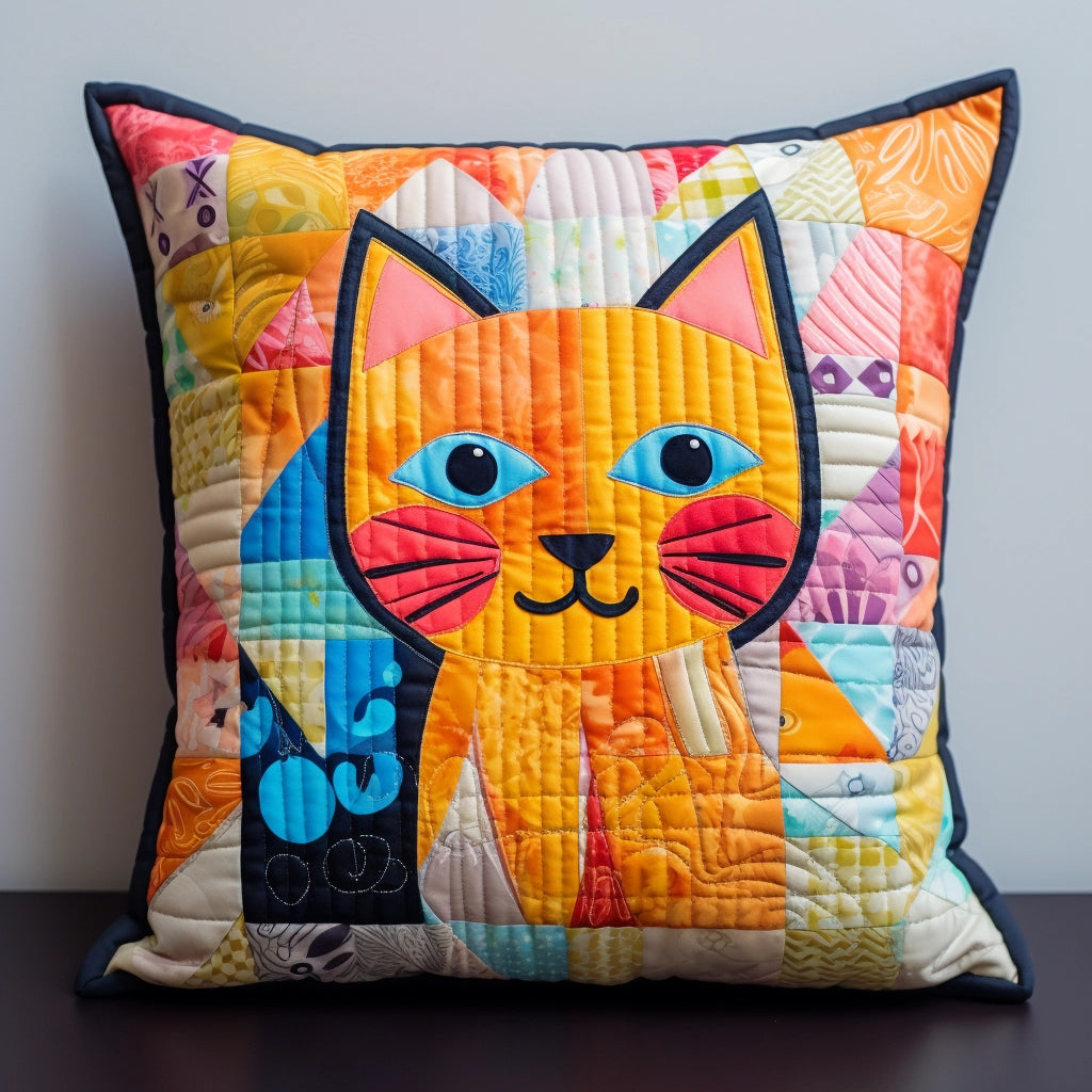 Cat TAI020324232 Quilted Pillow Case