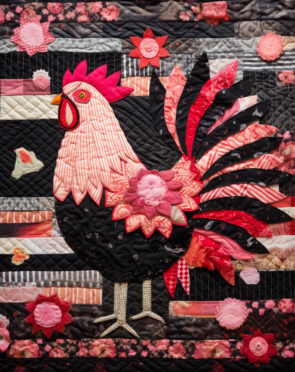 Rooster TAI07122310 Quilt Blanket