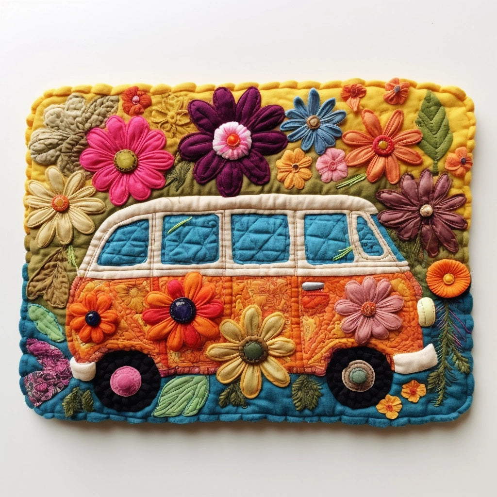 Hippie Caravan TAI040124328 Quilted Placemats