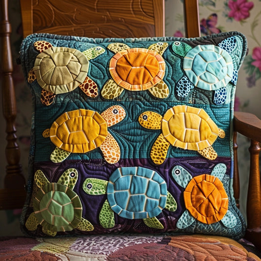 Turtle TAI060324285 Quilted Pillow Case