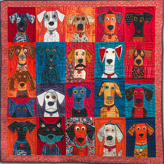 Dogs TAI280224112 Quilt Blanket