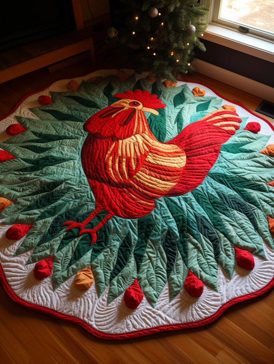 Chicken TAI221223085 Quilted Round Mat