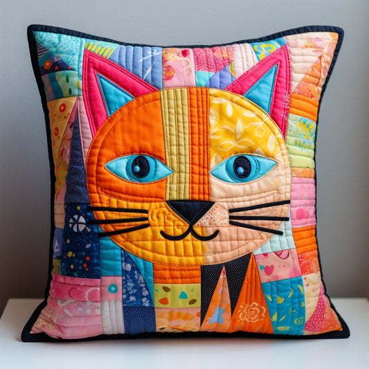 Cat TAI020324281 Quilted Pillow Case