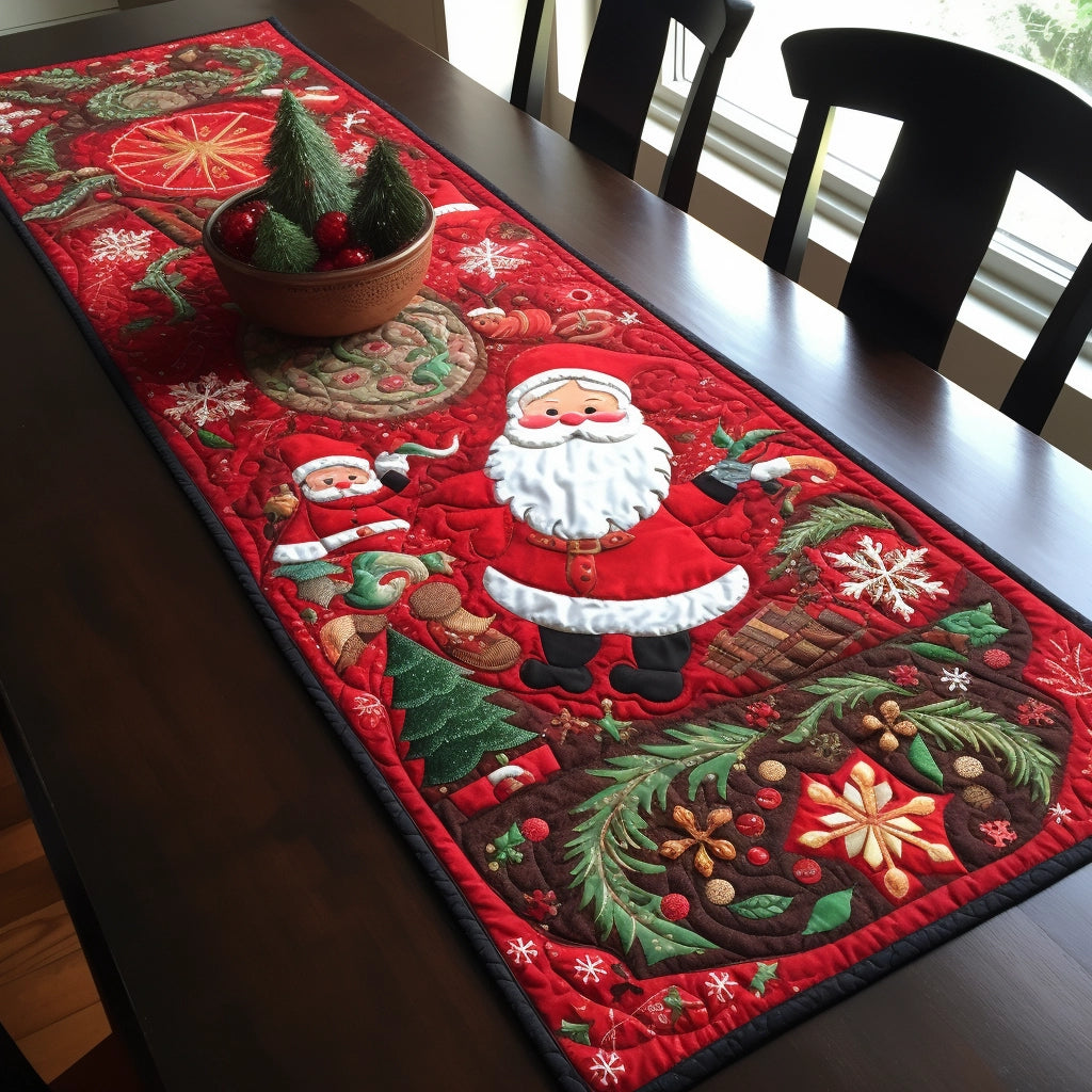 Christmas Santa TAI261223126 Quilted Table Runner